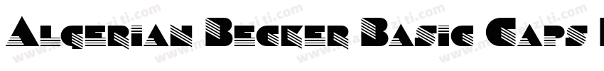 Algerian Becker Basic Caps Regular字体转换